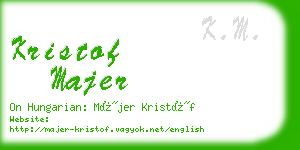 kristof majer business card